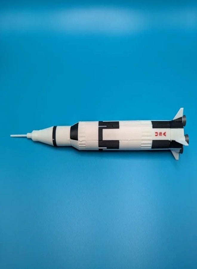 Beoals Saturn V Rocket Model Display, NASA Space Collectible, Desktop Stand, White and Black - Image 3